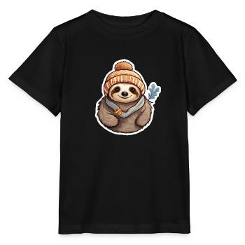 Paresseux d’hiver - T-shirt bio MINI CREATOR Stanley/Stella Enfant - noir - Devant - Mikhail (115cm)