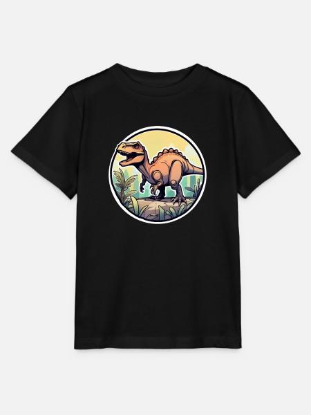 Karikatur-Dinosaurier - Stanley/Stella Kinder T-Shirt MINI CREATOR - Schwarz