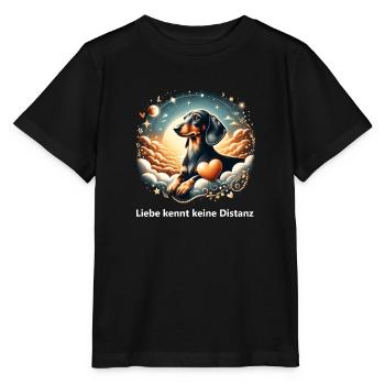 Rainbow Bridge Grief Management Dachshund - Stanley/Stella MINI CREATOR Kids’ T-Shirt - black - Front - Mikhail (115cm)