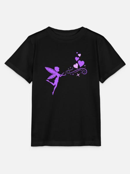 fairy elfe hearts - Stanley/Stella Kinder T-Shirt MINI CREATOR - Schwarz