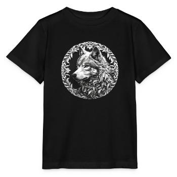 Wolf Vikings Celts Fenriswolf Fenris - Stanley/Stella MINI CREATOR Kids’ T-Shirt - black - Front - Mikhail (115cm)