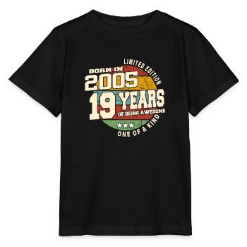 2005 Vintage Retro Classique 19 ans - T-shirt bio MINI CREATOR Stanley/Stella Enfant - noir - Devant - Mikhail (115cm)