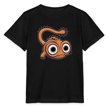 Drôle de petit monstre avec de grands yeux - T-shirt bio MINI CREATOR Stanley/Stella Enfant - noir - Devant - Mikhail (115cm)