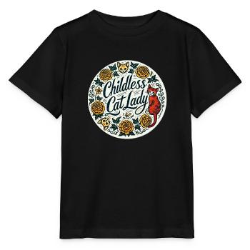 Kinderlose Katzendame - Stanley/Stella Kinder T-Shirt MINI CREATOR  - Schwarz - Vorne - Mikhail (115cm)
