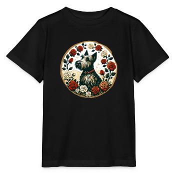 Terrier écossais - T-shirt bio MINI CREATOR Stanley/Stella Enfant - noir - Devant - Mikhail (115cm)