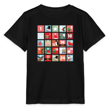 Calendrier de l’Avent Noël - T-shirt bio MINI CREATOR Stanley/Stella Enfant - noir - Devant - Mikhail (115cm)
