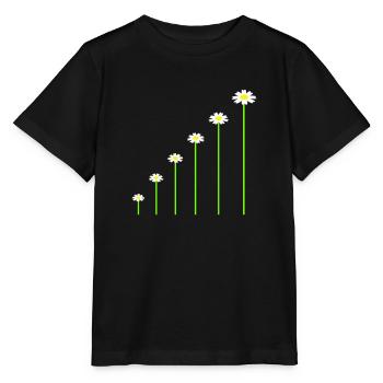 Lot of Pretty Marguerite Flowers Decorative Pattern - Stanley/Stella MINI CREATOR Kids’ T-Shirt - black - Front - Mikhail (115cm)