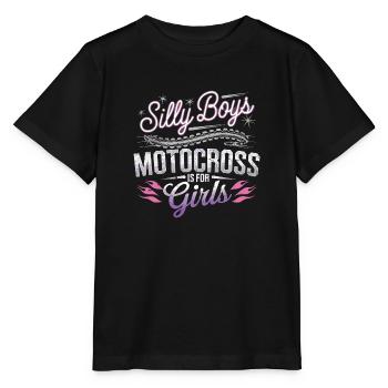 Girl Power auf der Motocross-Strecke - Stanley/Stella Kinder T-Shirt MINI CREATOR  - Schwarz - Vorne - Mikhail (115cm)