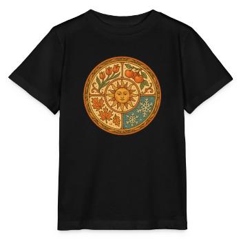 Saisons du millésime - T-shirt bio MINI CREATOR Stanley/Stella Enfant - noir - Devant - Mikhail (115cm)