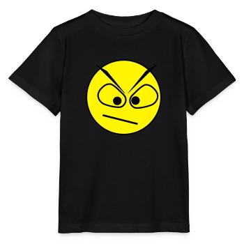 angry face - Stanley/Stella MINI CREATOR Kids’ T-Shirt - black - Front - Mikhail (115cm)