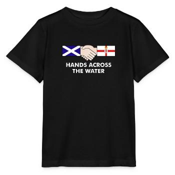 hands_across_copy - Stanley/Stella MINI CREATOR Kids’ T-Shirt - black - Front - Mikhail (115cm)