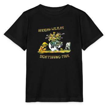 Safari - Stanley/Stella Kinder T-Shirt MINI CREATOR  - Schwarz - Vorne - Mikhail (115cm)