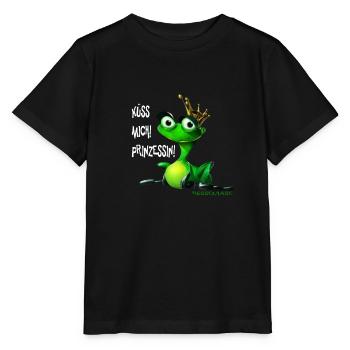 Froschkönig - Stanley/Stella Kinder T-Shirt MINI CREATOR  - Schwarz - Vorne - Mikhail (115cm)