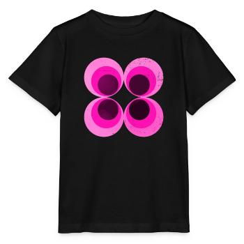 70s-tapete-siebziger-lila - Stanley/Stella Kinder T-Shirt MINI CREATOR  - Schwarz - Vorne - Mikhail (115cm)