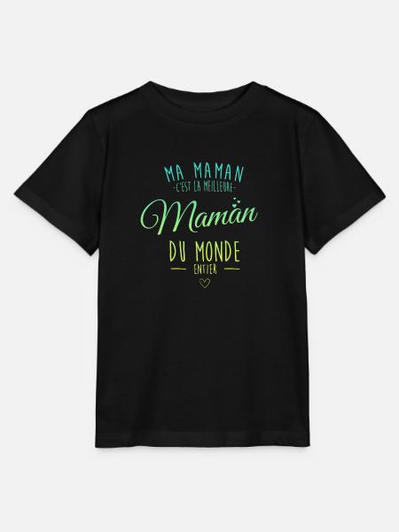 Meilleur maman du monde entier - T-shirt bio MINI CREATOR Stanley/Stella Enfant - noir