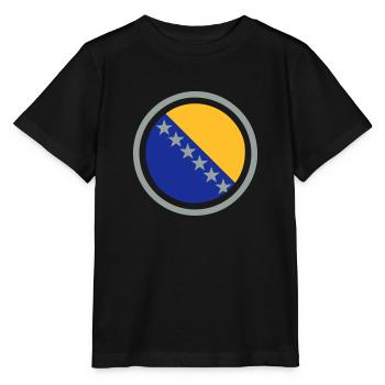 Emblème Bosnie - T-shirt bio MINI CREATOR Stanley/Stella Enfant - noir - Devant - Mikhail (115cm)