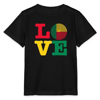 coeur Bénin - T-shirt bio MINI CREATOR Stanley/Stella Enfant - noir - Devant - Mikhail (115cm)