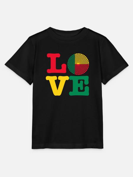 Benin Love Herz Mandala - Stanley/Stella Kinder T-Shirt MINI CREATOR - Schwarz