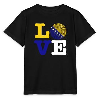 coeur bosnie - T-shirt bio MINI CREATOR Stanley/Stella Enfant - noir - Devant - Mikhail (115cm)