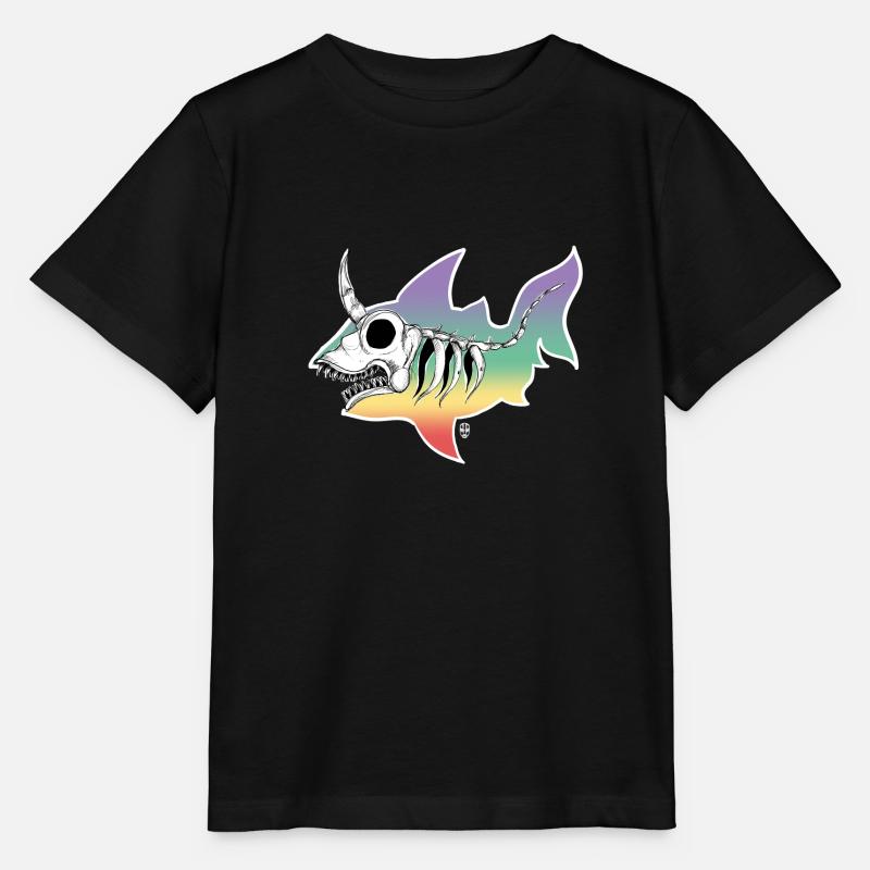 Squelette de requin de licorne - T-shirt bio MINI CREATOR Stanley/Stella Enfant - noir