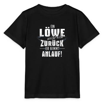 Löwe Sternzeichen - Stanley/Stella Kinder T-Shirt MINI CREATOR  - Schwarz - Vorne - Mikhail (115cm)