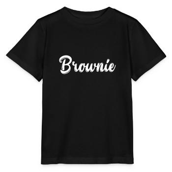 Brownie gift idea brunette woman brown hair - Stanley/Stella MINI CREATOR Kids’ T-Shirt - black - Front - Mikhail (115cm)