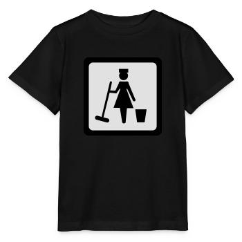 Putzfrau - Stanley/Stella Kinder T-Shirt MINI CREATOR  - Schwarz - Vorne - Mikhail (115cm)