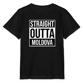 Straight Outta Moldavie! - T-shirt bio MINI CREATOR Stanley/Stella Enfant - noir - Devant - Mikhail (115cm)