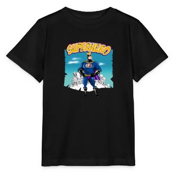 superhero - Stanley/Stella MINI CREATOR Kids’ T-Shirt - black - Front - Mikhail (115cm)