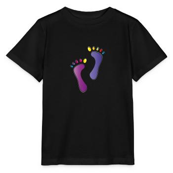 Füße Fußpur Logo Fußpflege Wellness - Stanley/Stella Kinder T-Shirt MINI CREATOR  - Schwarz - Vorne - Mikhail (115cm)