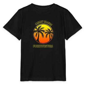 Canary Islands Fuerteventura Palm - Stanley/Stella MINI CREATOR Kids’ T-Shirt - black - Front - Mikhail (115cm)