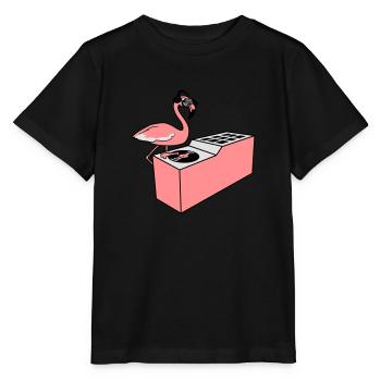 mixeur vinyle raccrocher dj fête alors fêter - T-shirt bio MINI CREATOR Stanley/Stella Enfant - noir - Devant - Mikhail (115cm)