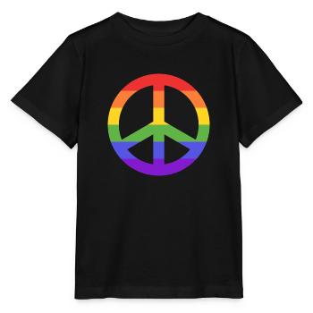 Peace Sign Hippie - Stanley/Stella Kinder T-Shirt MINI CREATOR  - Schwarz - Vorne - Mikhail (115cm)