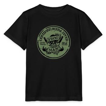 CERTIFIED SCUBA DIVER NOIR ET OLIVE - T-shirt bio MINI CREATOR Stanley/Stella Enfant - noir - Devant - Mikhail (115cm)