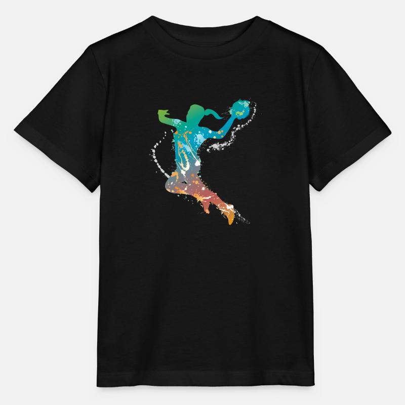 handball female de - Stanley/Stella Kinder T-Shirt MINI CREATOR  - Schwarz