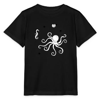 Octopus and Friends - Stanley/Stella MINI CREATOR Kids’ T-Shirt - black - Front - Mikhail (115cm)