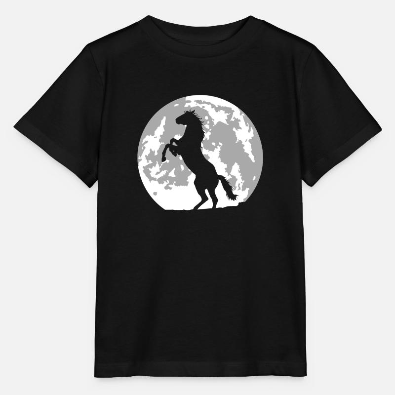 cheval lune - T-shirt bio MINI CREATOR Stanley/Stella Enfant - noir