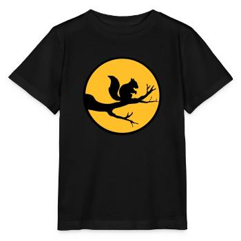 moon circle round night shadow branch black eichhoe - Stanley/Stella MINI CREATOR Kids’ T-Shirt - black - Front - Mikhail (115cm)