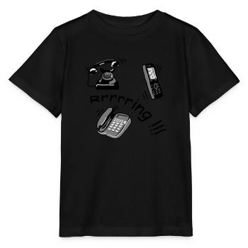 telephone - T-shirt bio MINI CREATOR Stanley/Stella Enfant - noir - Devant - Mikhail (115cm)