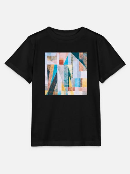 Abstraktes Geometrie Aquarell - Stanley/Stella Kinder T-Shirt MINI CREATOR  - Schwarz