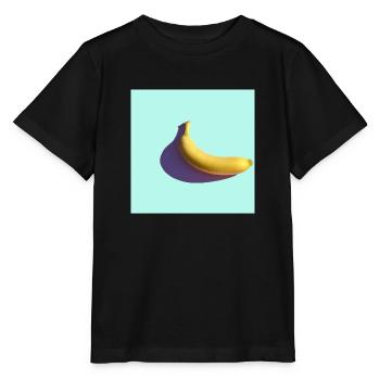 Aquarelle de minimalisme banane abstraite - T-shirt bio MINI CREATOR Stanley/Stella Enfant - noir - Devant - Mikhail (115cm)