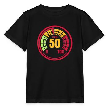 50 ans compteur age vieillesse jeunesse - T-shirt bio MINI CREATOR Stanley/Stella Enfant - noir - Devant - Mikhail (115cm)