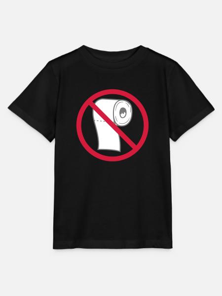 keine rolle toiletten papier verboten symbol schil - Stanley/Stella T-shirt MINI CREATOR til børn - sort
