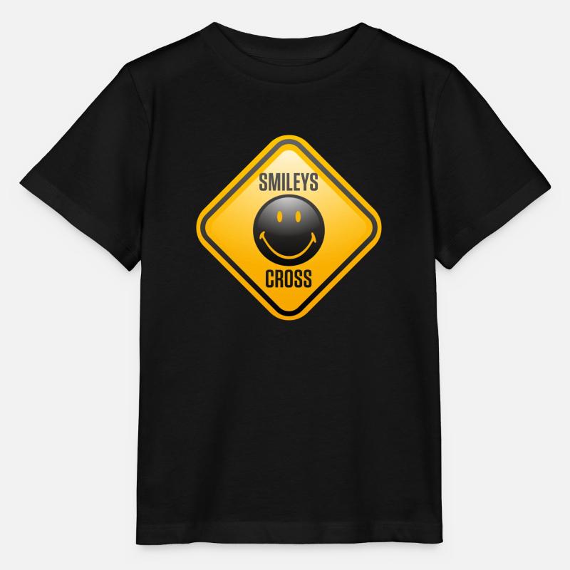 Smiley Shield Cross - Stanley/Stella Kinder T-Shirt MINI CREATOR  - Schwarz