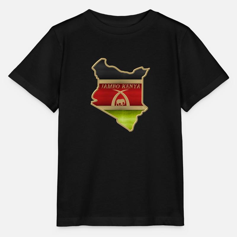 Drapeau du Kenya - T-shirt bio MINI CREATOR Stanley/Stella Enfant - noir