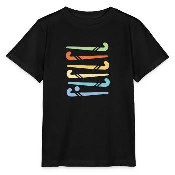 Hockeyschläger - Stanley/Stella Kinder T-Shirt MINI CREATOR  - Schwarz - Vorne - Mikhail (115cm)