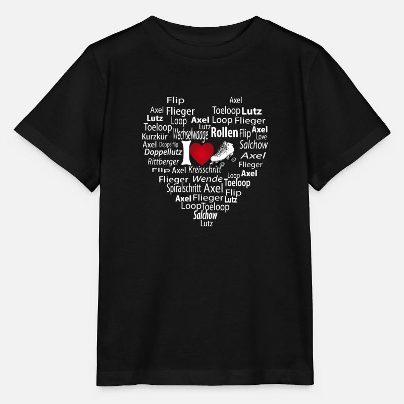 love rollkunstlauf herz b - Stanley/Stella Kinder T-Shirt MINI CREATOR - Schwarz