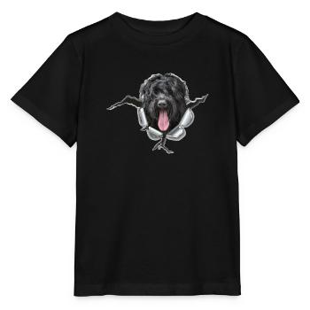 Noir russeTerrier métallique - T-shirt bio MINI CREATOR Stanley/Stella Enfant - noir - Devant - Mikhail (115cm)