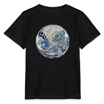 planète terre - T-shirt bio MINI CREATOR Stanley/Stella Enfant - noir - Devant - Mikhail (115cm)