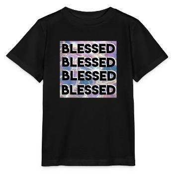 Blessed - Christian design - Stanley/Stella MINI CREATOR Kids’ T-Shirt - black - Front - Mikhail (115cm)